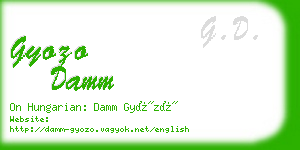 gyozo damm business card